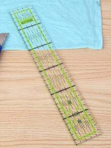 1pc 5x30cm Acrylic Sewing Ruler, Transparent Sewing Ruler With Green & Black Markings, 45 Degree Angle Line For Fabric Cutting, DIY Handmade Sewing Patchwork Measuring Tool - Rectangular Sewing Ruler - View 4