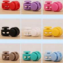 20/30/40/50/60/68/75/88/94/100Pcs Multi-Color Dual-Hole Plastic Spring Buckles, Random Colors, Macaron Color Series, Elastic And Stable, Suitable For Hoodie Drawstrings, Mask Cord Adjustment, Handmade Beaded Jewelry Making, DIY Sewing Bags And Clothing Practical Elastic Cord Accessories. - Multicolor - View 9