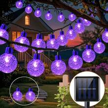 20/50/100pcs Large LED Bead Solar Powered String Lights, 8 Lighting Modes, Rechargeable Battery, Suitable For Garden, Patio, Party, Holiday, Christmas, Wedding, Outdoor Decor - Solar-powered Bubble Balls - View 17