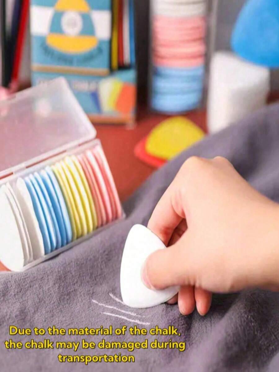 Tailor's Chalk Fabric Marking Chalk Sewing Tools Marking Chalk With Storage Box For Sewing Marking (10pcs) - Colored Chalk - View 1
