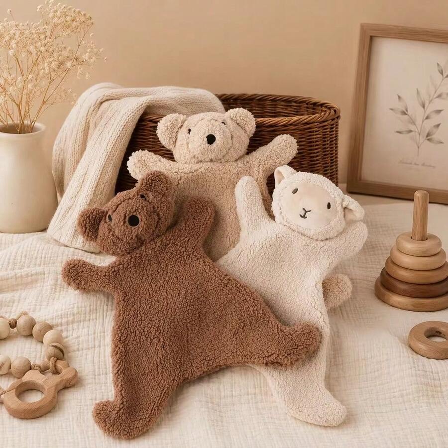 1 buah Boneka Beruang dan Domba Lucu, Sangat Lembut dan Halus, Teman yang Menggemaskan, Dekorasi Kamar Anak dan Hadiah Ulang Tahun - MultiWarna - View 1