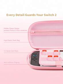 GeekShare Star Wing Series Switch2 (2025) Portable Storage Bag, Hard Shell Protective Case With 12 Game Card Slots, Suitable For Switch2 Console And Game Accessories - View 4