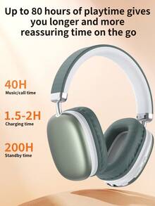 Tagry Wireless Bluetooth Headphones With Microphone, Foldable & Portable, HiFi Stereo, Memory Foam Earcups - Green - View 9