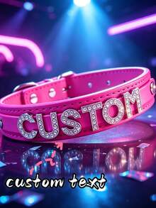 Gothic Punk Rhinestone Letter Customized Name Choker Necklace, Unisex Personalized Name Text Cosplay Jewelry Party Accessory - Multicolor - View 1
