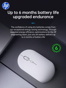HP Droplet Portable Wireless Silent Mouse, Slim Ultra‑Light 55.9g 2.4G Plug & Play Mice, Long Lasting 6‑Month Battery Quiet Click Mouse For Office Laptop Desktop Work - View 3