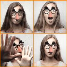 1pc Halloween Funny Clown Glasses With Big Nose And Beard - Ready-To-Wear Costume Accessory, Suitable For Parties, Cosplay And Themed Events - Unique Nose Ornament Design - Multicolor - View 5