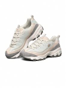 Skechers Women's D'LITES Classic Platform Chunky Sneakers Daily Commute Casual Dad Shoes - Gray Blue - View 1