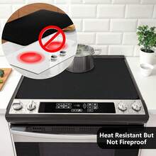 Stove Top Cover For Electric Stove- Range Covers For Electric Stove,Silicone XXL Dish Drying Mat, Glass Cooktop Covers, Flat RV Range Top Mats Kitchen Essentials Kitchen Decor(Black, 28"X20") - 28in X 20in - View 6