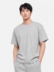 Nike Men's AS M NK DF NAC BOXY SS TOP Short Sleeve T-Shirt Knit Collarless Short TIM3612-077 - Grey - View 2