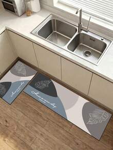 1 Pc Leaf Pattern Kitchen Mat, 3.5 Mm Soft Rubber That Absorbs Water And Is Easy To Clean. Suitable For Corridors, Bathrooms, Living Rooms, Outdoor Door Mats, And Toilets. Useable Throughout The Year And For Various Holidays. - Multicolor - View 10