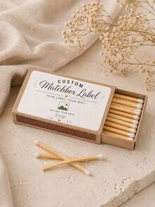 Custom Matchbox Labels, Matchbox Image Text Logo Stickers, Name Date Gift Labels, Wedding Reception, Bridal Shower, Engagement, Anniversary, Birthday Party, Candle Gift, Restaurant Hotel Event, Small Business Packaging, Party Decoration - Multicolor - View 7