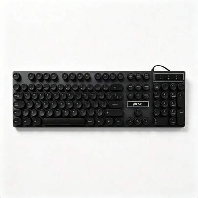 Teclado Lento Cortado Tarda No Responde Clic Doble Tecleo Falla Teclas No Funcionan Mal Teclado Con Cable Silicon Suave Alta Sensibilidad LED Multicolor Negro Retroiluminado Numerico Completo Oficina Laptop PC Gamer Escritorio Trabajo Casa Escolar Uso Diario Economico Envio Gratis ◦