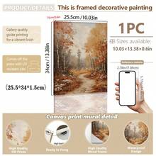 1pc Canvas Wall Art, Framed Wall Decor, Vintage Autumn Forest Path Landscape Canvas Wall Painting, Rustic Autumn Birch Tree Landscape Oil Painting Style Wall Hanging, Suitable For Modern Home Decor, Room Decor, Dorm Decor, Bedroom Decor, Bathroom Decor, Kitchen Decor, Dining Room Decor, Living Room Decor, Office Decor, School Decor, Classroom Decor, Back To School Decor, Autumn Decor, Autumn Poster, Waterproof Poster - A - View 15