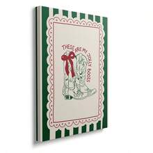 1/3pcs Framed/Unframed Western Cowgirl Bow Boots Cocktail Christmas Holiday Canvas Poster Y2K Bar Cart Christmas Preppy Wall Art Decor Painting Playful Christmas Girl Style Room Decor Suitable For Dorm, Living Room, Modern Home Decor - A - View 2
