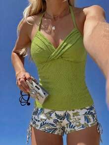 Women Bikini Sets - Green - View 2