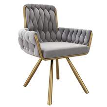 Grey Velvet Dining Chair Set Of 2 - Grey - View 8
