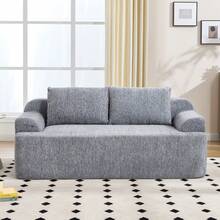 Doppelsofa, Moduläres Sofa, Tiefsitziger Memory-Foam-Cloud-Stuhl Mit Kissen-Grey - 灰色 - 查看 2