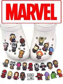 Avengers Shoe Charms For - Cartoon Superhero Movie Shoe Flowers, PVC Accessories, Wholesale - Multicolor - View 2