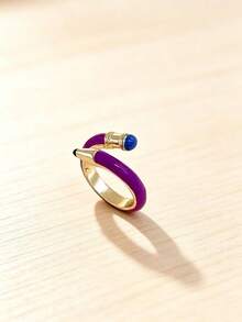 1pc Minimalist Fashion Pencil-Shaped Open Ring For Women, Suitable For Daily Wear, Back To School Season, Graduation Season, Teacher's Day, Holiday Gift - Pencil Ring - View 10