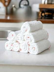 5/1pc Durable Non-Stick Oil-Absorbing Mesh Kitchen Cloth - High-Efficiency Cleaning Cloth With Textured Surface Design For Enhanced Water Absorption, Perfectly Removes Grease From Dishes And Surfaces. This Cloth Is Lint-Free, Highly Absorbent, Easy To Clean, And Ideal For Wiping Dining Tables. Thickened Kitchen Scouring Cloth. - Multicolor - View 3