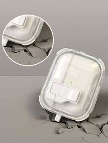 Luxury Stylish Anti-Drop Automatic Clear Headphones Case Compatible With 4 Soft Compatible With Pro 2 Pro 3 Lock Anti-Lost Protective Cover - White - View 2