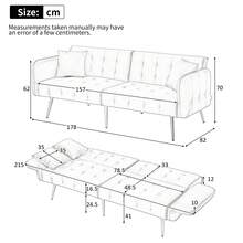 Sofa Bed Frame Green 178 X 82 X 70 Cm - Black 2 Seat - View 4
