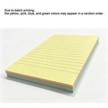 100pcs Line Grid Sticky Notes, 4 Colors Portable Student Note Marking Writing Stickers, Self-Adhesive Easy-To-Stick Memo Pads, Suitable For Office, Home, School, Large/Medium 2 Styles, Back To School Office Assistant - Multicolor - View 10