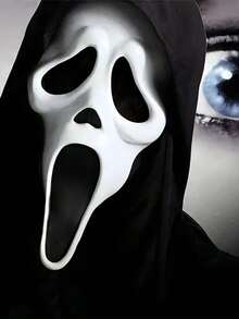 1pc Scream Movie Ghostface Mask, Halloween Killer Costume Cosplay Prop For Adults - Multicolor - View 2