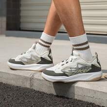 XTEP Qilang CTR | New Vintage Breathable Men's Casual Skate Shoes - White/Grey-green - View 5