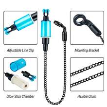 4 Pcs Carp Fishing Bite Indicator Set Sensitive Swinger Auxiliary Tool With Metal Adjustable Chain Openable Head (Blue/Orange/Green/Red) Gifts For Men - CFA007 - View 2