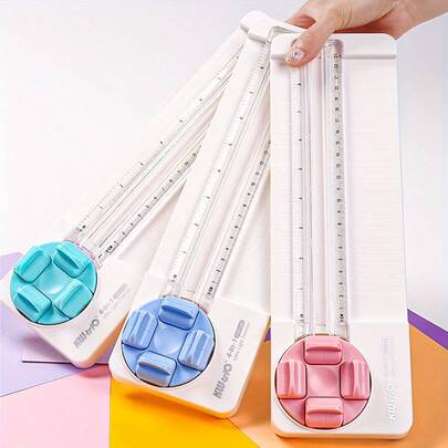 4-In-1 Paper Cutter, Multi-Function Portable Paper Cutter, Suitable For Paper, Photos, Etc., Easy And Perfect Cutting Every Time, And Doesn't Hurt Hands!