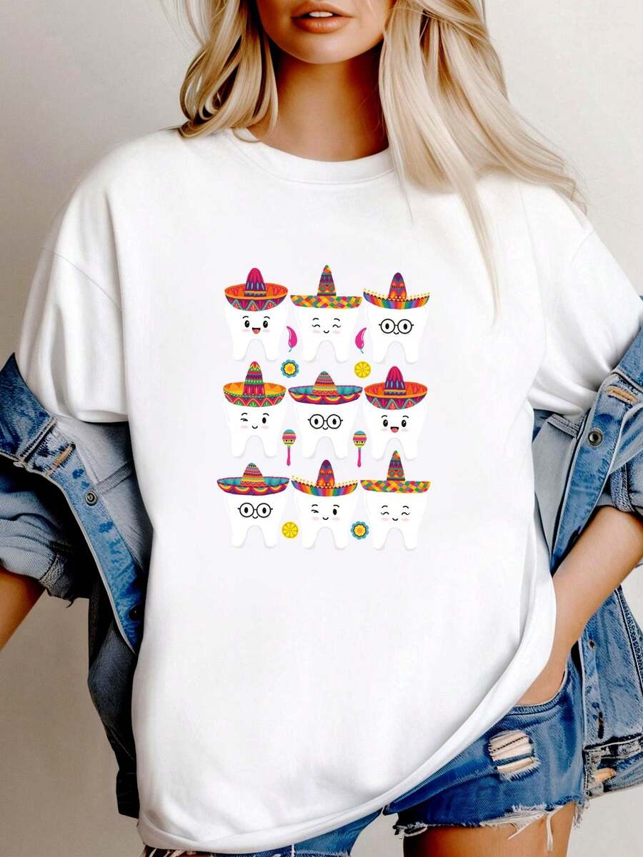 Women T-Shirts - 白色 - 查看 1