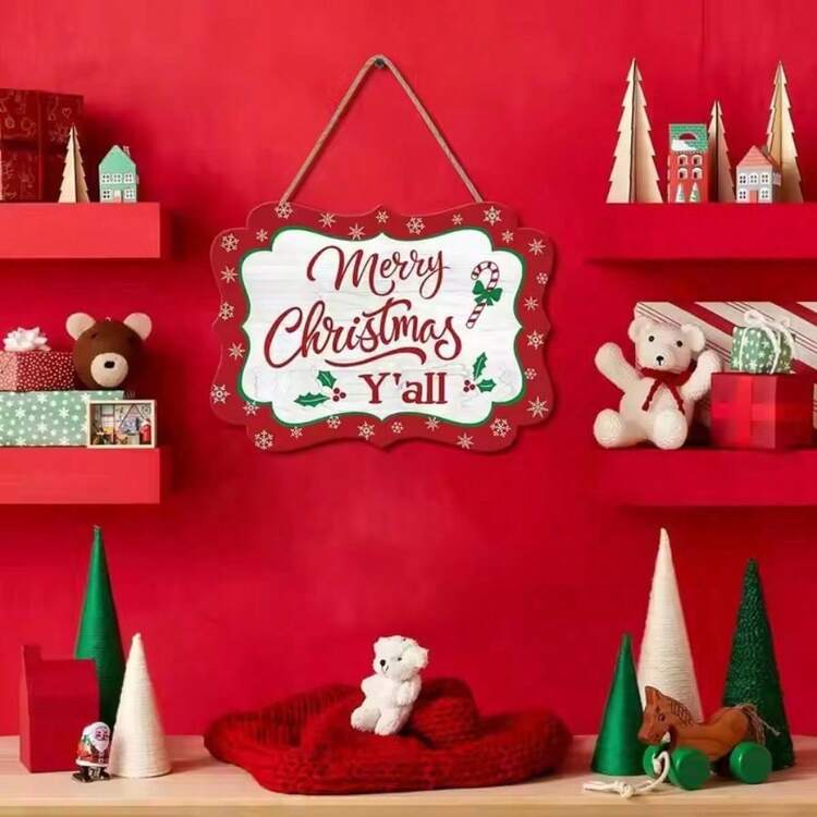 聖誕家居裝飾 Merry Christmas 木製創意裝飾牌 - 8951 - 查看 3