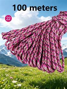 10M/50M/100M Nylon Paracord, 4mm 7-Strand - Non-Elastic Woven Rope, Suitable For Outdoor Training, Camping And DIY Activities - Multicolor - View 104