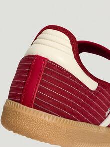 Adidas Originals Women's ORIGINALS SAMBA JANE "T-Strap" Retro Mary Jane Sneakers KH7833 - Red and White - View 6
