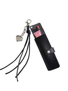 Bow Star Keychain With PU Lipstick Case,Portable Lipstick Holder With Mirror,Stylish Bag Charm,Lip Balm Storage Case,Handbag Decor,Gifts For Girls - Multicolor - View 18