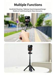 便攜式磁吸 360°可旋轉相機支架三腳架自拍棒，適用 OSMO Action6/5Pro/4/3 Nano，戶外運動桌面 Vlog 拍攝延長桿 - 查看 11
