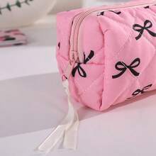 1pc Bowknot Pencil Case, Minimalist Portable Student Stationery Storage Bag, Multi-Functional Makeup Bag, Suitable For Daily School Use - Style 1 - View 7