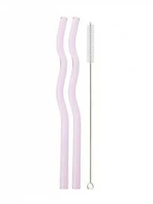 GASUDIN 1/2/5Pcs Wavy Glass Straws With Cleaning Brush, Reusable Colored Borosilicate Glass Straws, Dishwasher Compatible, Drinking Straws For Smoothies, Cocktail, Tea, Coffee, Lemonades, Kitchen Utensils & Holiday Gifts, Back To School - View 12