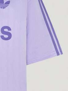 Adidas Originals Unisex ORIGINALS COLLARED GOALIE JERSEY Loose Fit Sports Short Sleeve Polo Shirt LF9217 - Purple - View 7