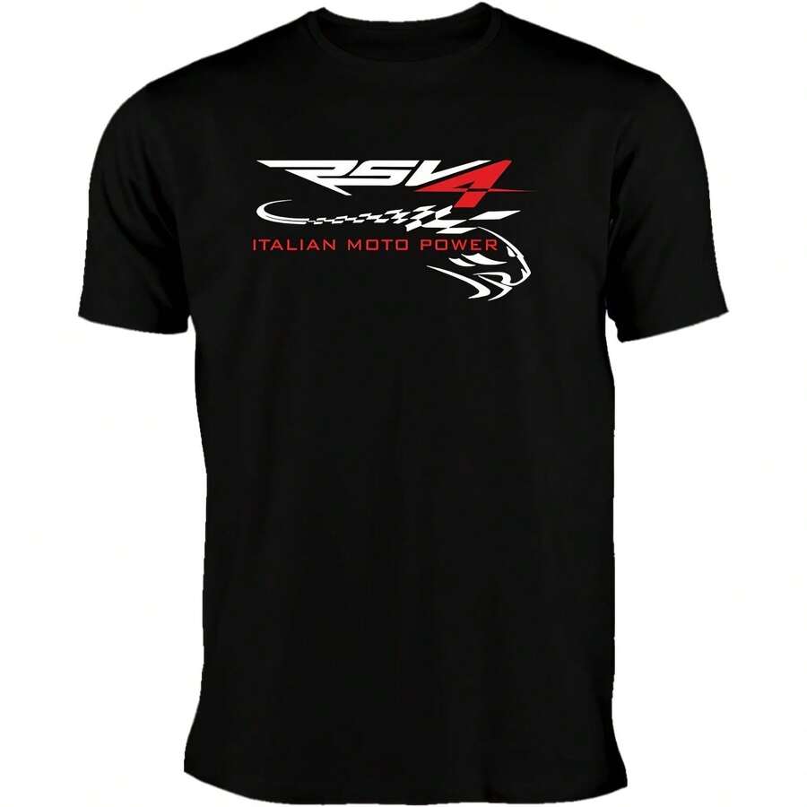 2025 Aprilia TRACKHOUSE Motorcycle Team Uniforms Fans Sportswear Men Boys Breathable Round Neck Short Sleeve Casual T-Shirt - Shape - View 1