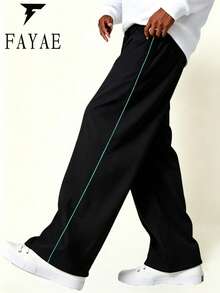Men's Autumn Fashion Minimalist Casual Sports Pants Outdoor Running Daily Commute Long Pants - Black - View 2