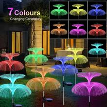 Fantasy‑Style Jellyfish Solar Ground Plug Lights, Stunning Multi‑Color Gradient Glow Display, Waterproof Fiber Optic Ornament Lights For Outdoor Patio, Path And Holiday Decoration - Multicolor - View 6