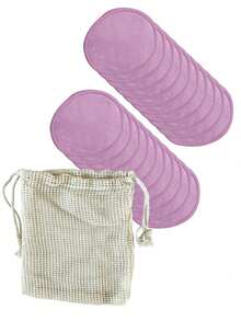 5/10/20pcs Reusable Makeup Remover Pads, Gentle On Skin, Quick Makeup Removal, Suitable For All Skin Types - Pink - View 16