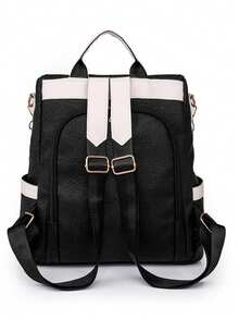 Women's Backpack Suitable For Daily Commute, Travel, Shopping And Street Shopping - Black - View 4