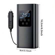 150PSI Fast Car Tire Inflator, Portable Air Compressor Tire Pump - Equipped With LED Light, Pressure Gauge And One-Touch Smart Wireless Design - Suitable For Cars, Motorcycles, Bicycles And Sports Balls, 3X Faster Inflation Speed - Wireless - View 8