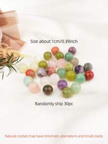 20PCS/30PCS Mixed Natural Crystal 10mm Round Beads Without Holes, Random Color DIY Decor Home Decoration Crystal Collection - 10mm Random Small Balls - View 7