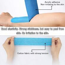 High-Quality Breathable Sports Bandage And Elastic Knee Support - Suitable For Gym Workouts, Running, Tennis And Swimming (2.5cm*5m) - Multicolor - View 6
