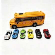 Flexible Track School Bus, A Foldable Educational Toy Car Model That Can Be Unfolded By Pressing, Interactive Toy, Inertia-Driven Without Batteries, Random Accessories, Perfect Colors, Holiday Gift(Random Style And Color Of The Car) - Multicolor - View 8
