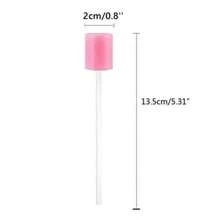 100pcs Oral Cleaning Foam Swabs, Disposable Oral Care Sponge Swabs For Teeth Care, Dental - Multicolor - View 2